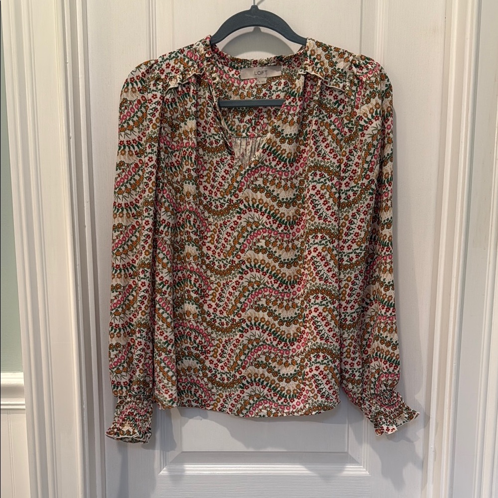 LOFT Floral Patterned Blouse